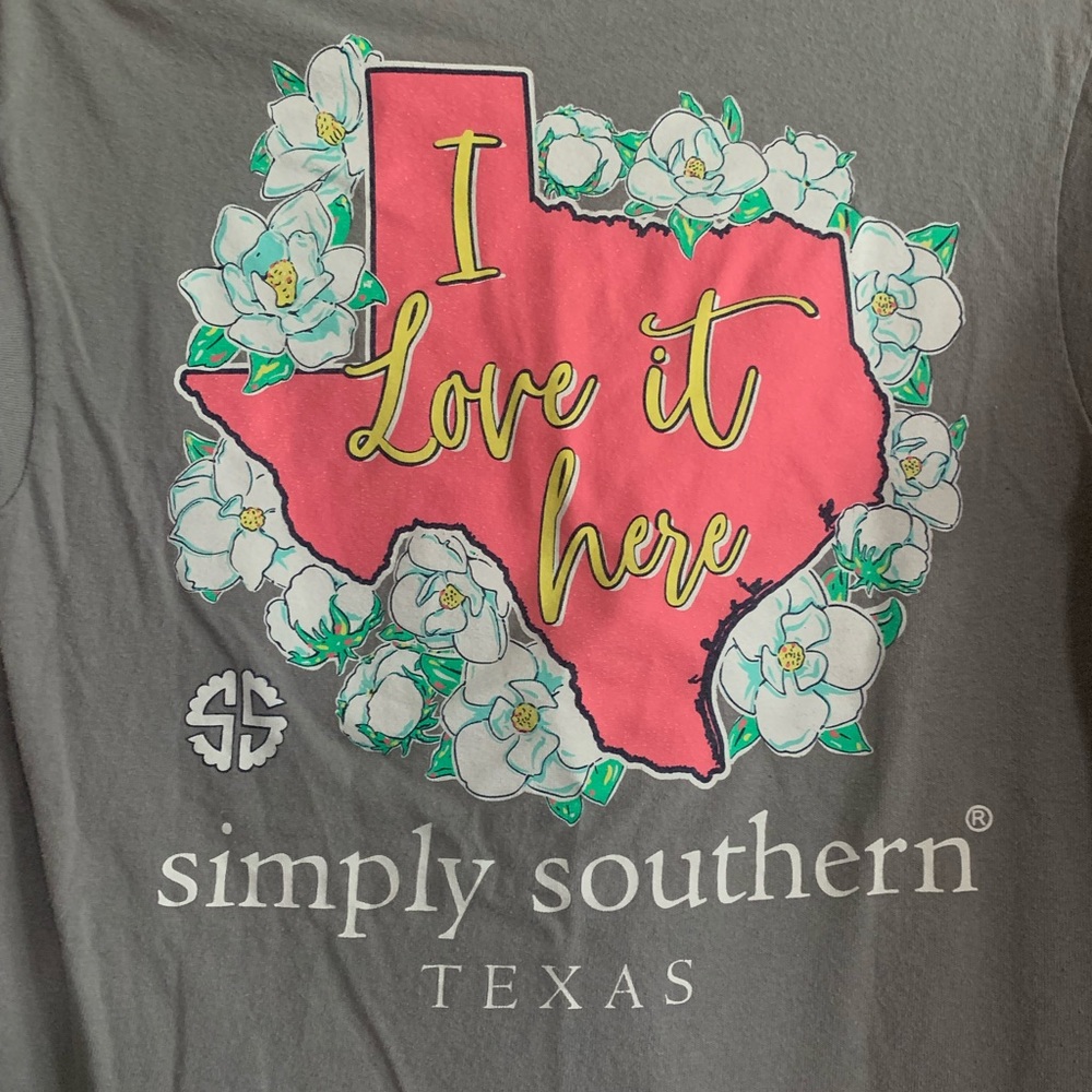 Simply Southern Texas Gray Tee